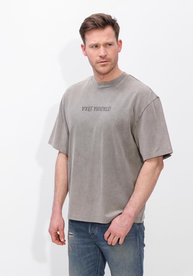taupe axel arigato t-shirt distort washed t-shirt