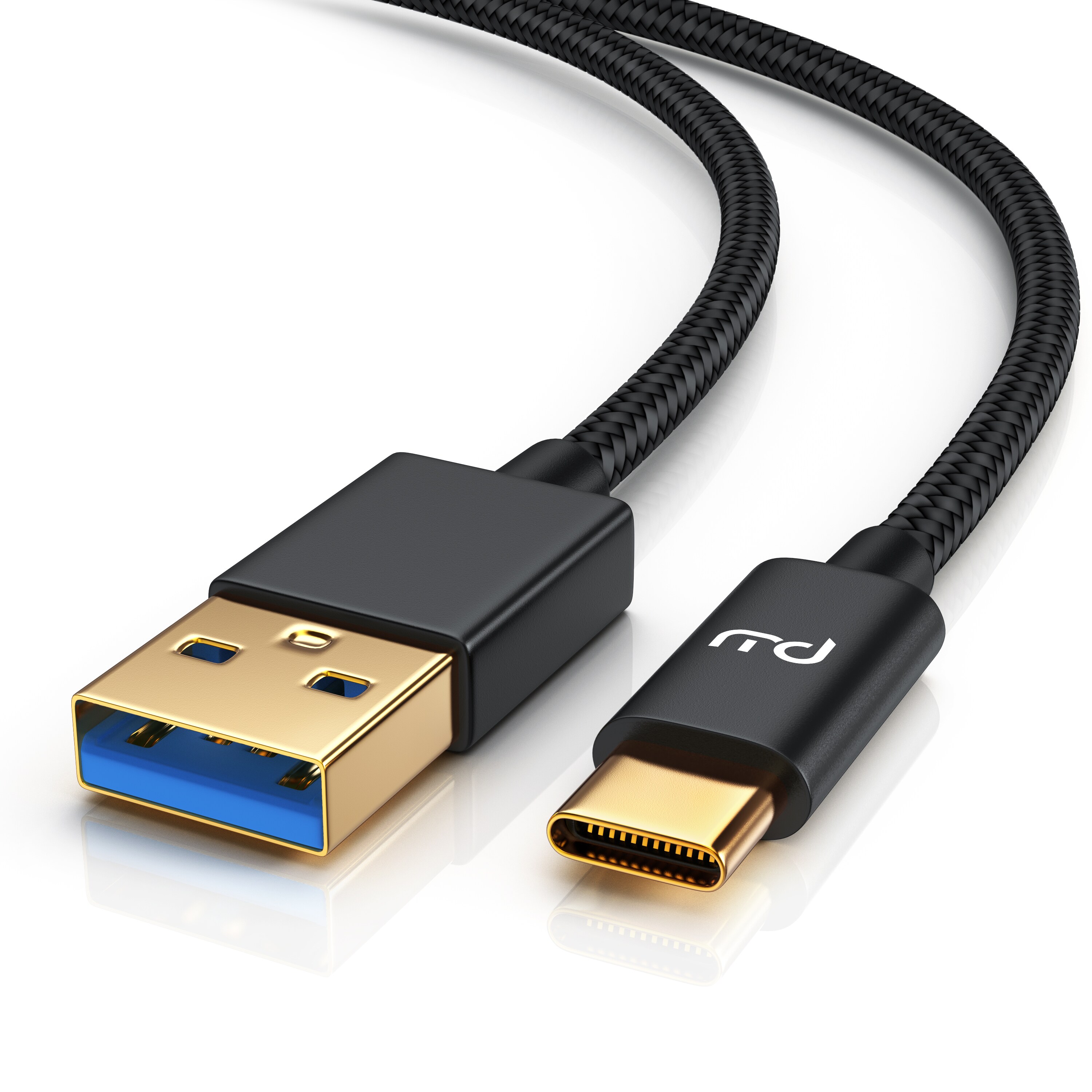 Primewire USB-C 3.1 Kabel, USB Typ C zu Typ A, Datenkabel, Ladekabel, Nylonmantel, bidirektional, Geschirmt - 0,5m