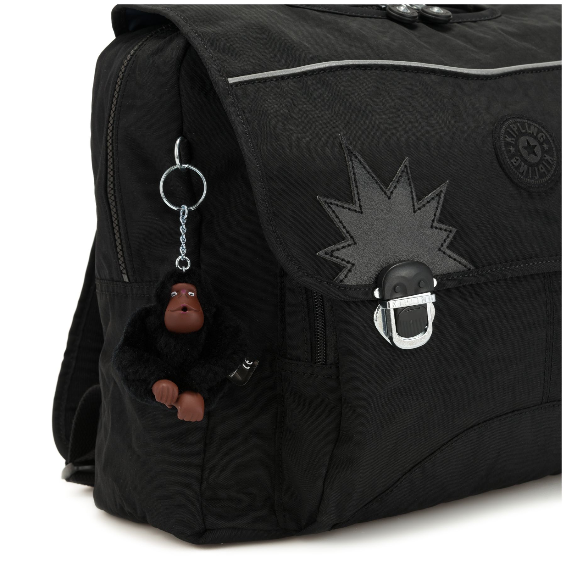 INIKO Sac D’école Medium avec Bretelles Rembourrées - True Black