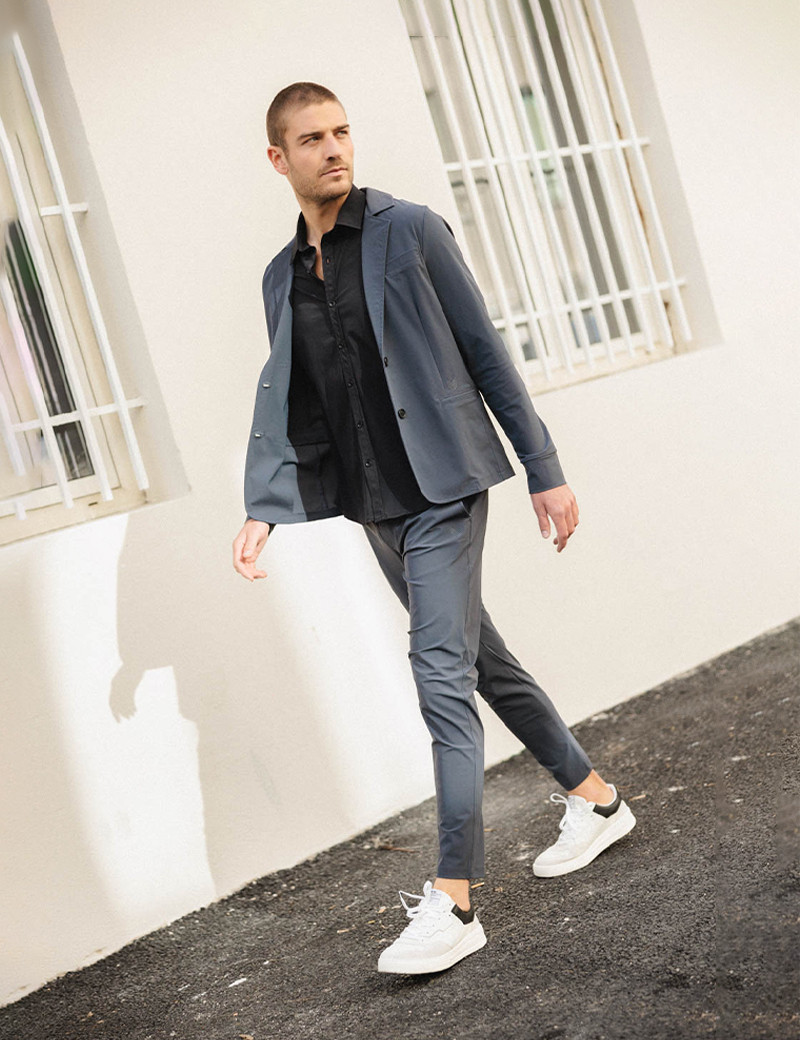 HBT BLAZER  ANDY  ANTHRACITE HOMME