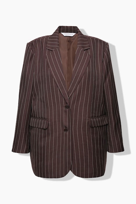 Blazer, oversized, Nadelstreifen, Schimmer