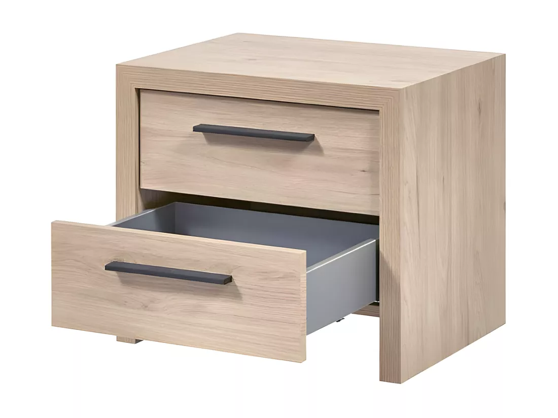 Chambre Adulte Complète (180*200) Bois clair - ANAELLE