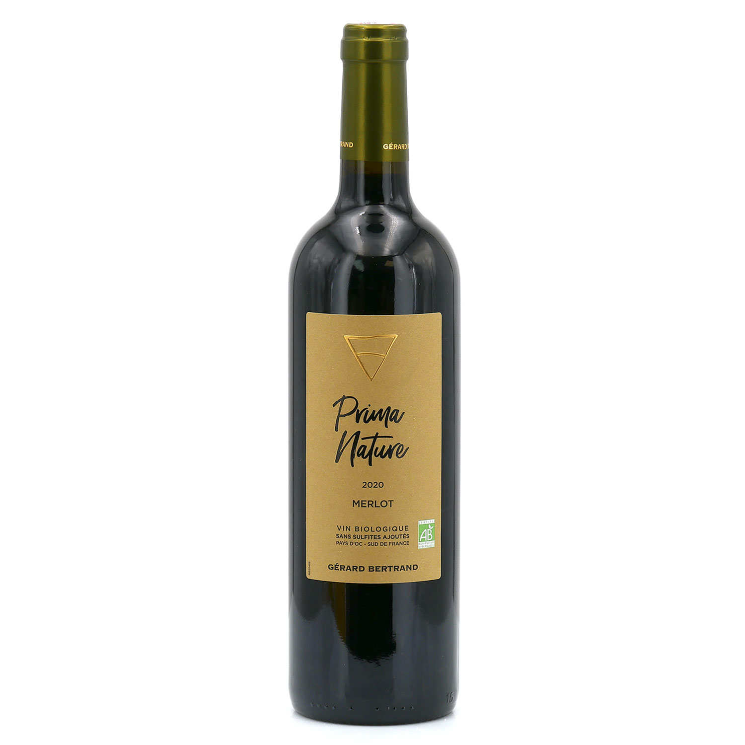 Prima Nature Merlot vin rouge bio et sans sulfites ajoutés