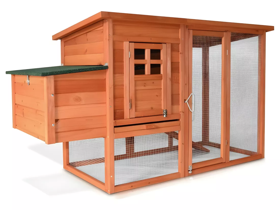 Poulailler 3/6 poules cage canard 2 perchoir 182x75x103 cm Modele 131 XXL