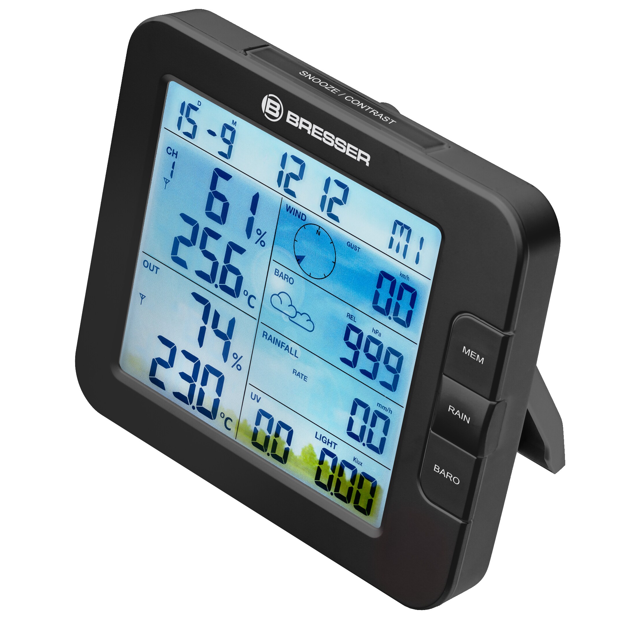 BRESSER Tuya Smart Home 7-in-1-Wetterstation ClimateConnect Farbe: schwarz