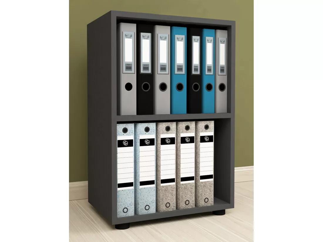Étagère de bureau en bois Étagère à dossiers Ulas 2f