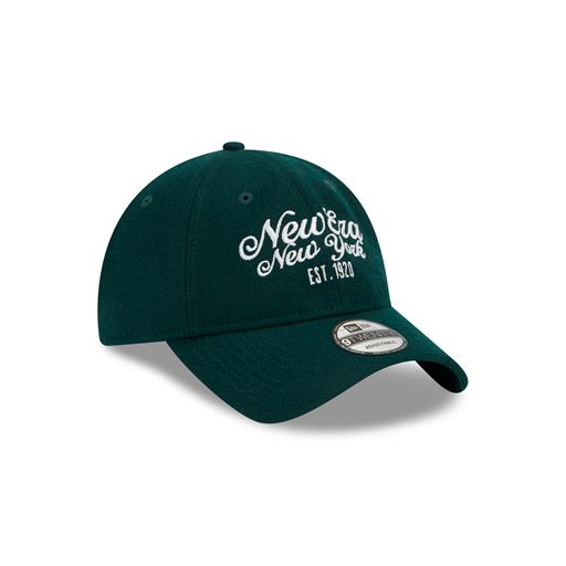 New Era Melton 9Twenty Dad Cap, Mørkegrøn, One size