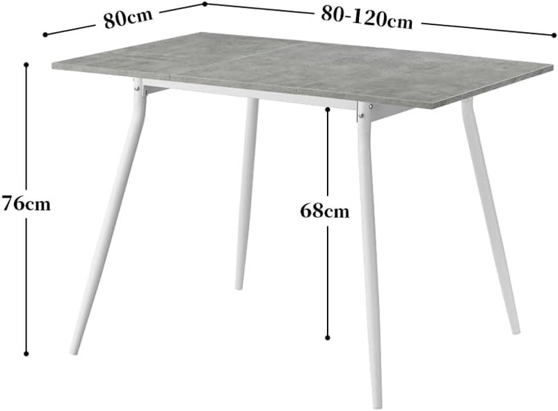 B&D home Esstisch Jonte, ausziehbar 80-120 x 80 cm, 4 Personen Küchentisch Holztisch mit Metallgestell für Esszimmer, Küche, skandinavisch Design, Sandeiche Optik, 11219-80-FW-EISA
