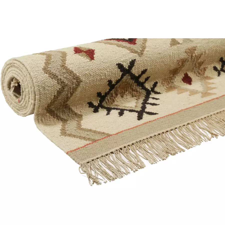 Green Looop Kelim Teppich Brionne beige