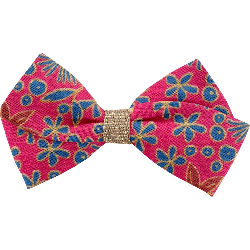 Petite Barrette Double Noeud Croisé Badiane Framboise
