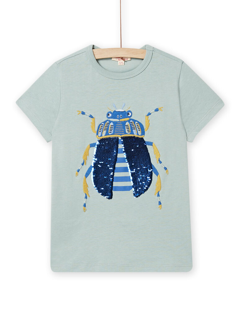Tee Shirt Manches Courtes Turquoise
