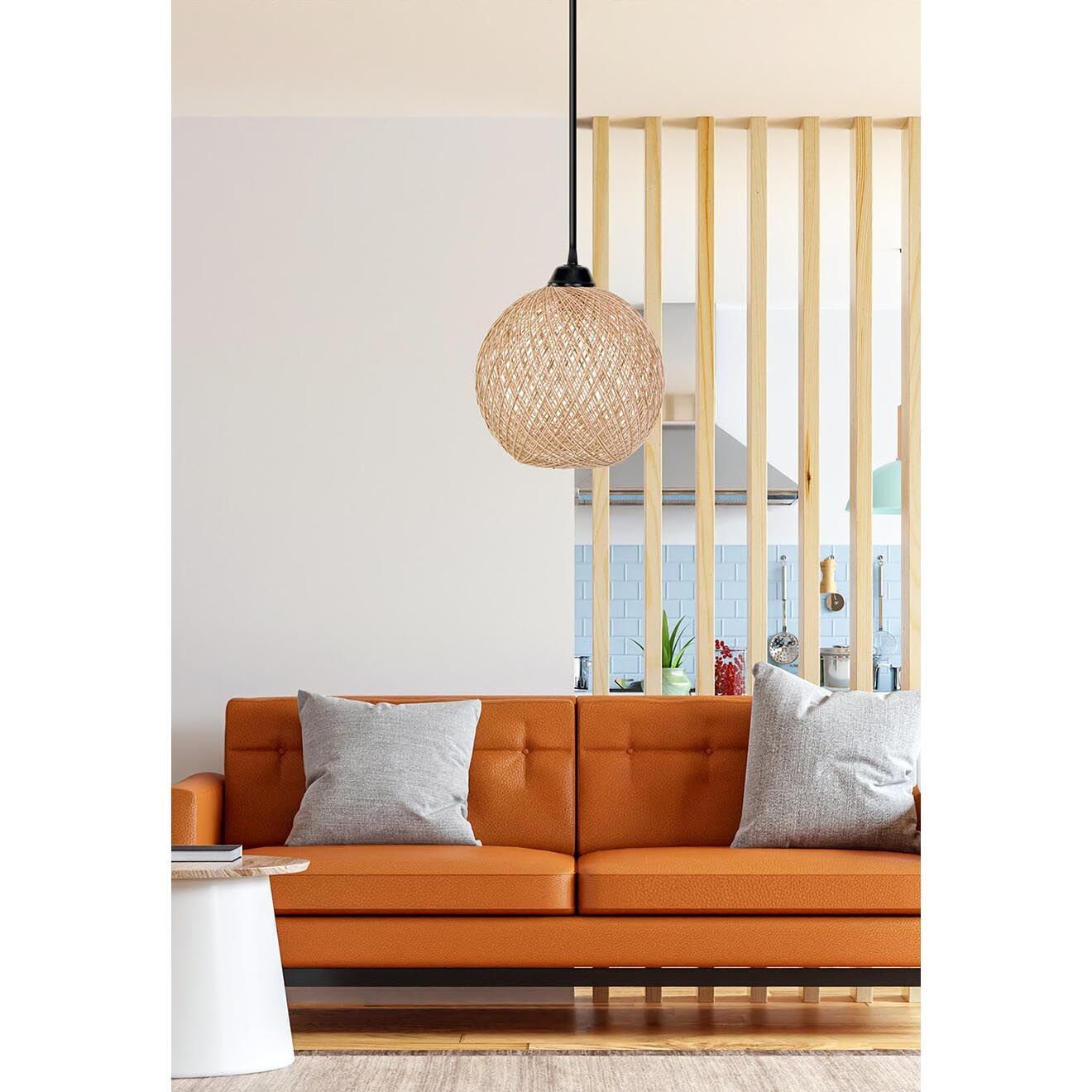Opviq Suspension 190 JB blanc/marron - D.24 cm