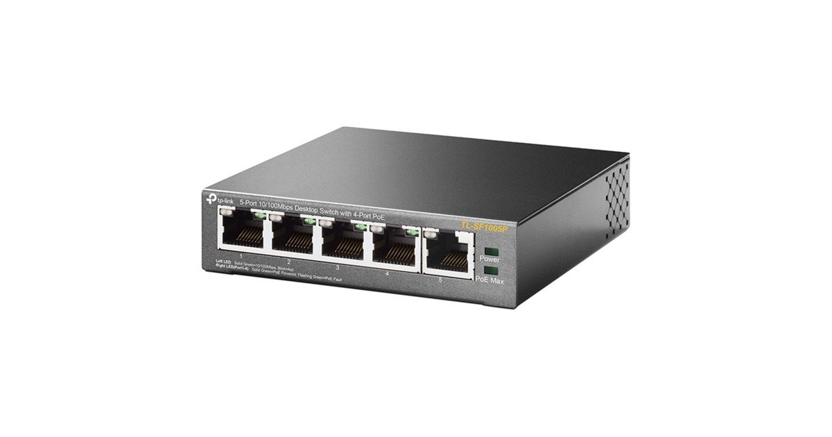 TP-LinkTL-SF1005P switch  (5 poorts, PoE)