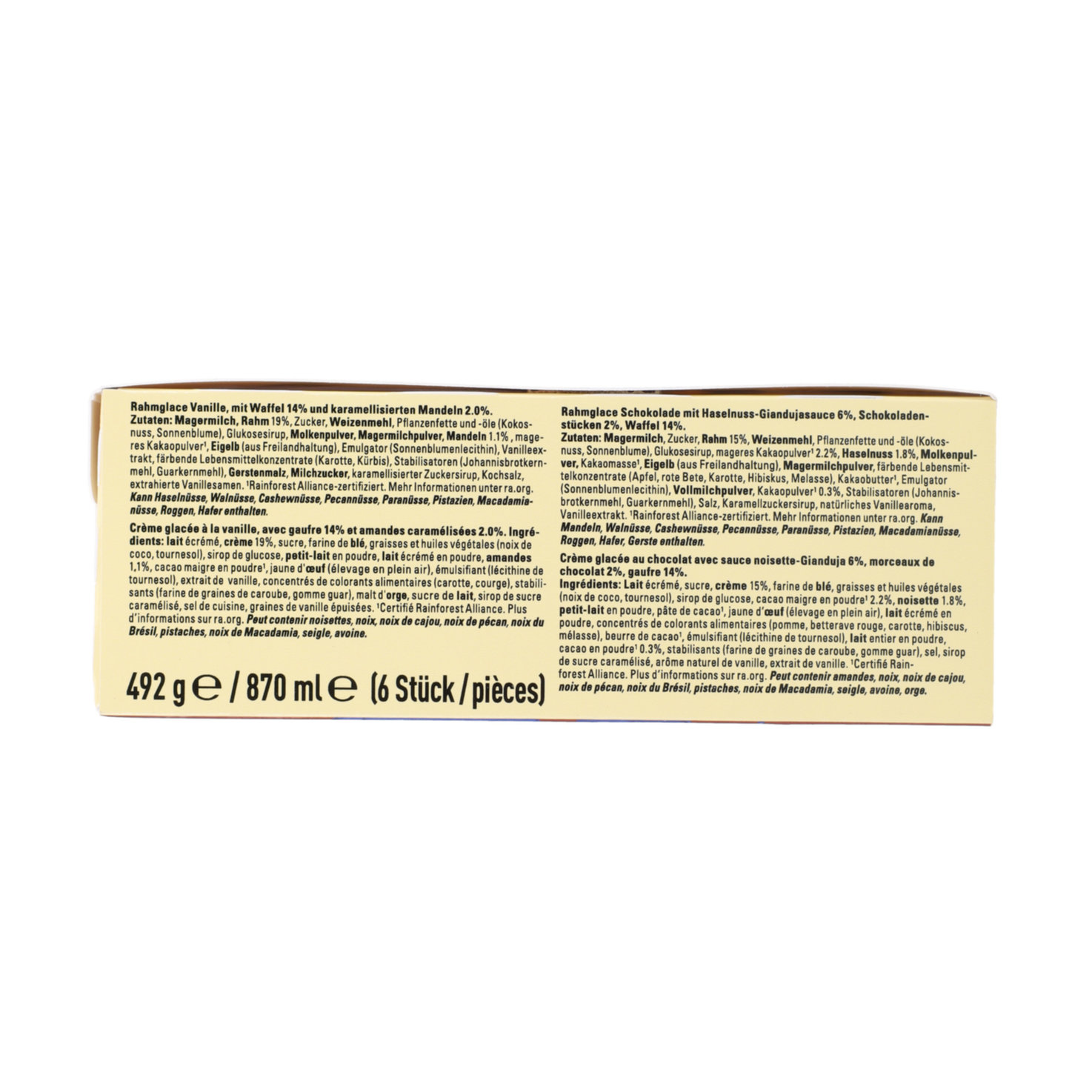 Frisco Extrême Cornets Vanille & Schokolade assortiert 6 Stück
