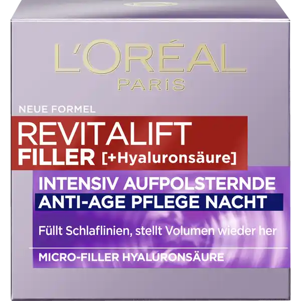 Anti-Age Nachtcreme Filler Intensiv Aufpolsternd + Hyaluronsäure