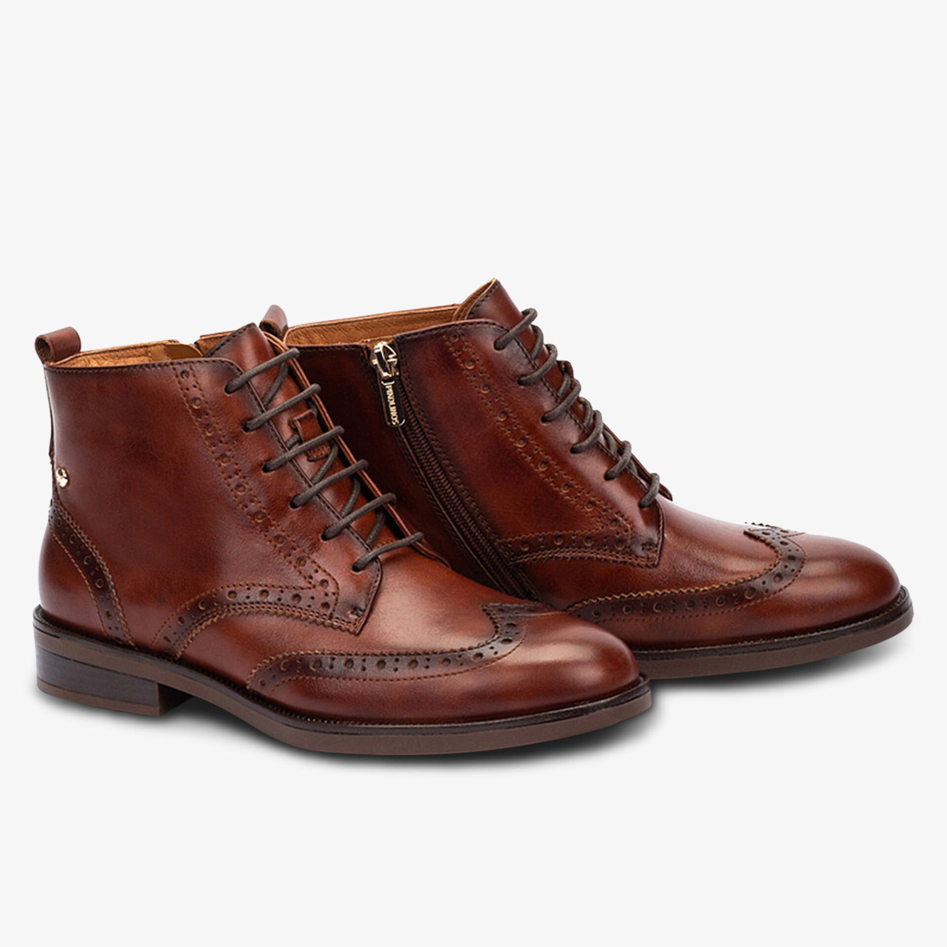 PIKOLINOS Damen Schnürstiefeletten cognac