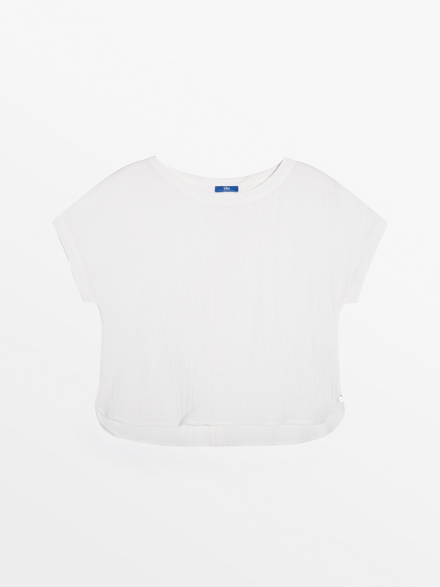 Blouse Femme Gaze de Coton Blanc