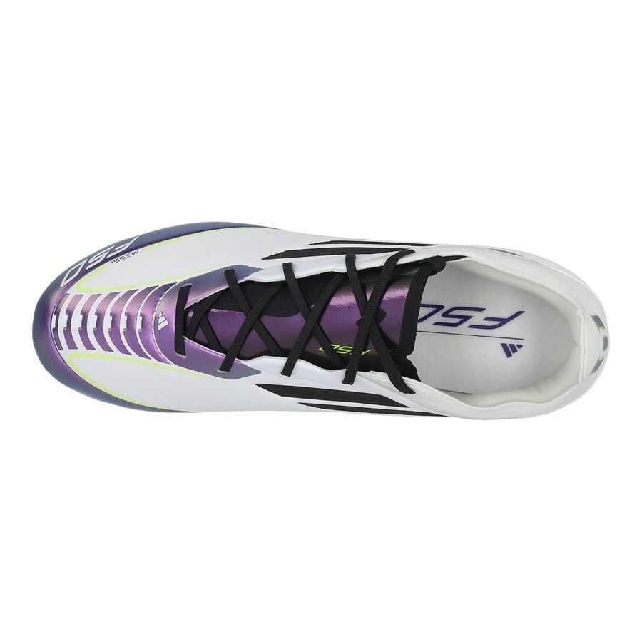 adidas F50 Messi Pro FG Triunfo Estelar - Blanc/Noir/Violet Enfant
