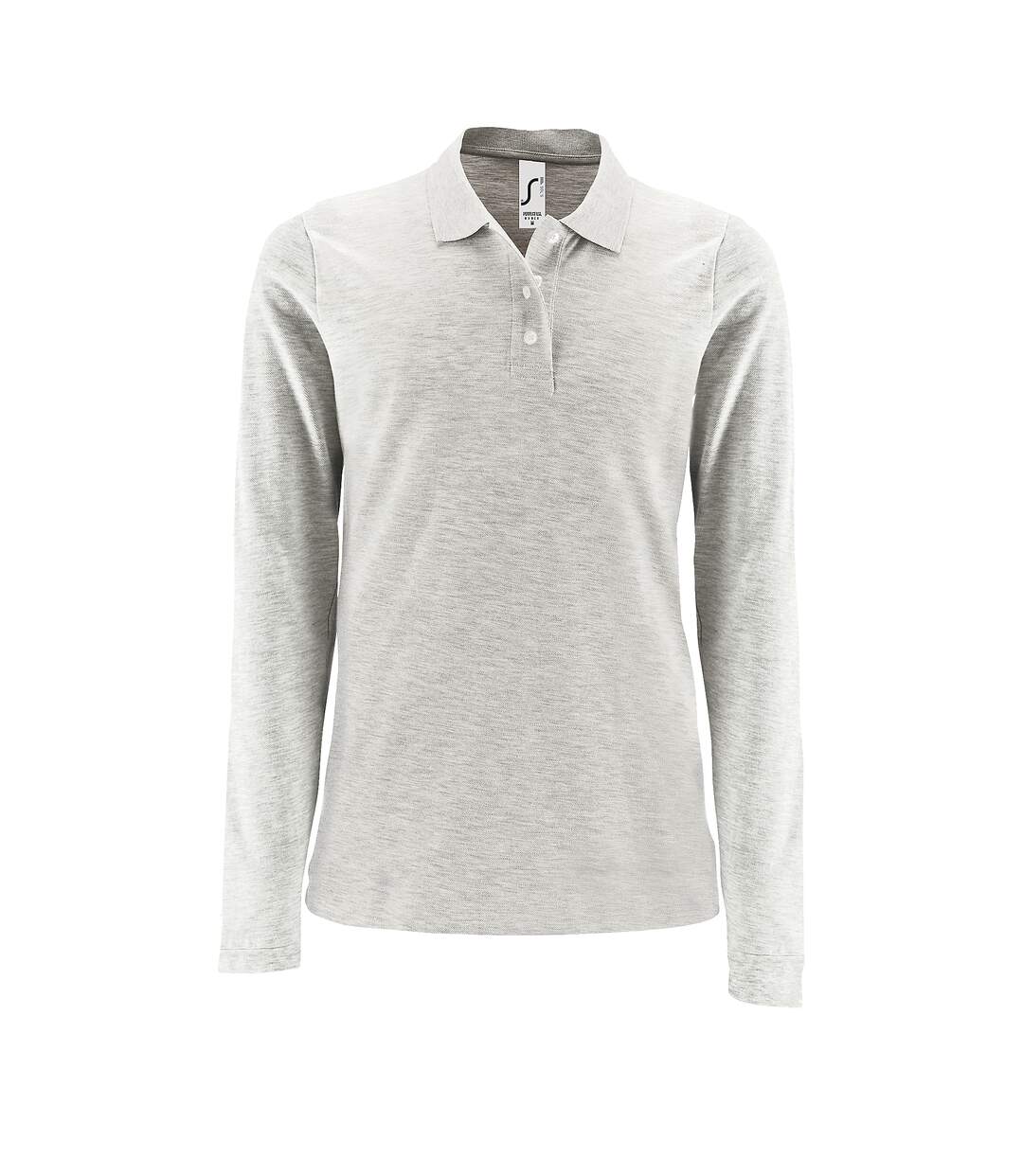 SOLS - Polo manches longues PERFECT - Femme (Cendre) - UTPC2908