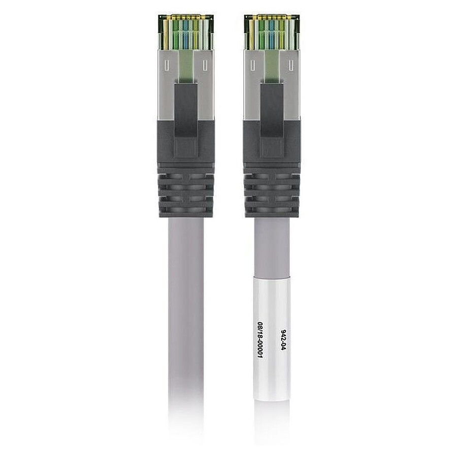 Cable RJ45 Cat 8.1 S/FTP (gris) - 0,5 m