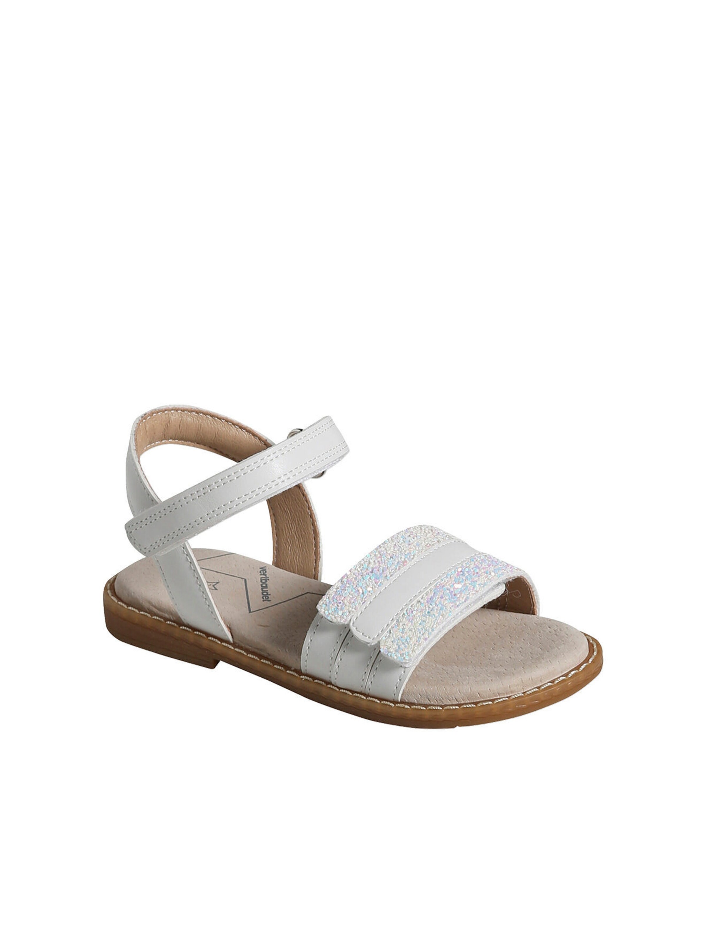 Vertbaudet Kinder Klett-Sandalen mit Anziehtrick weiß