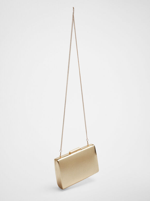 Clutch de festa metalizada - Dourada