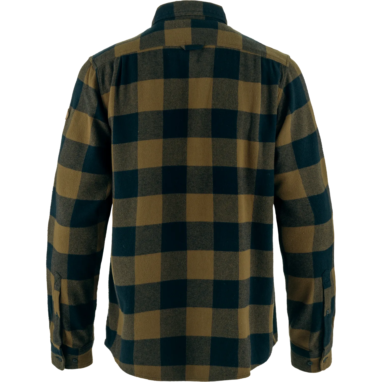 Fjällräven Men's Övik Heavy Flannel Shirt Wood Brown-Dark Navy