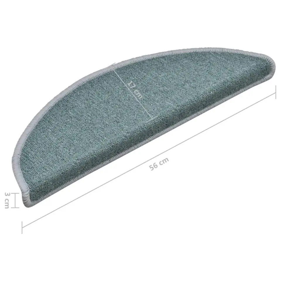 vidaXL - Tapijt Traptrede - Blauw - Polypropyleen