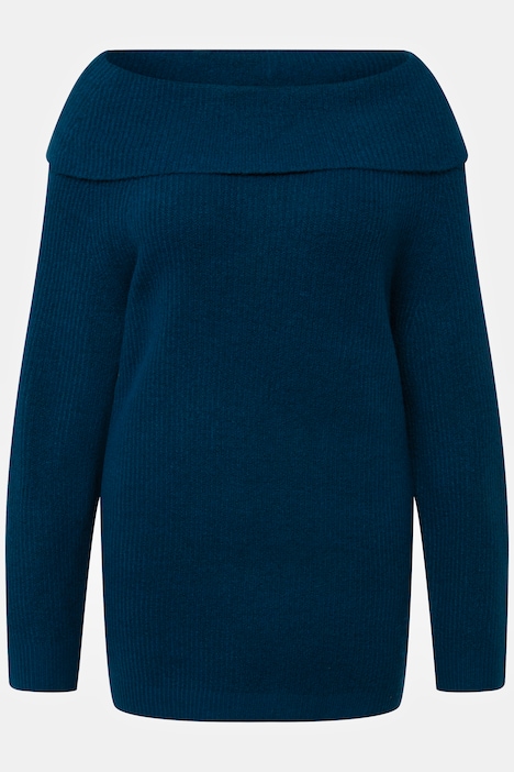 Pullover, Schulterausschnitt, Langarm, weicher Feinstrick