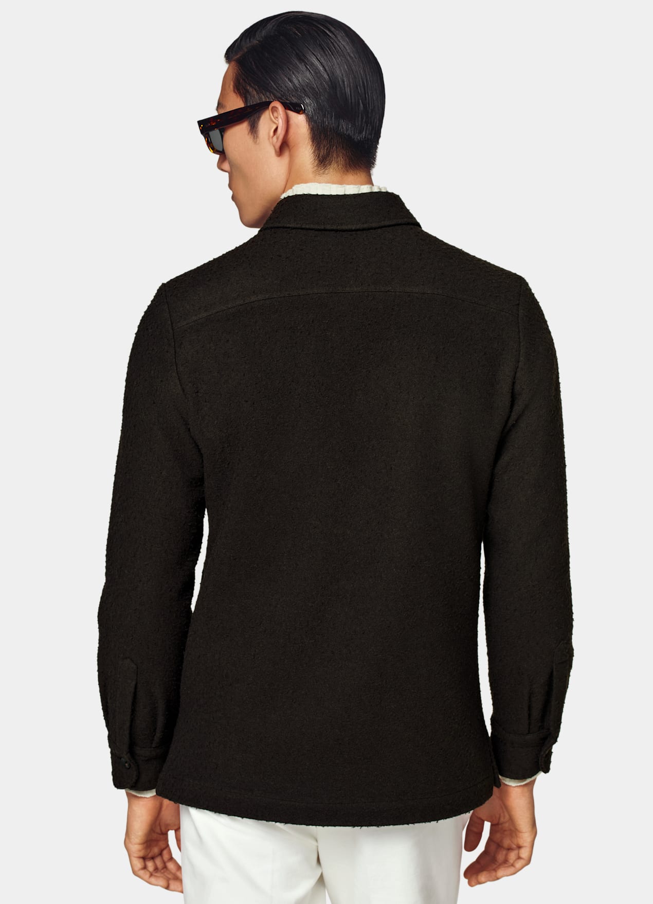 Veste chemise William marron foncé