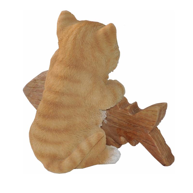 Dazikemo Gartenfigur Dekofigur Katze Willkommen