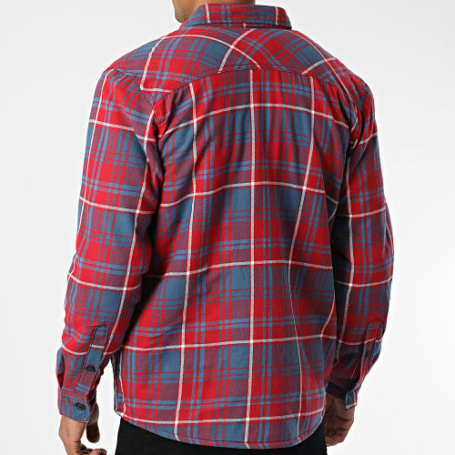 Surchemise A Carreaux Kotka Rouge Bleu Clair