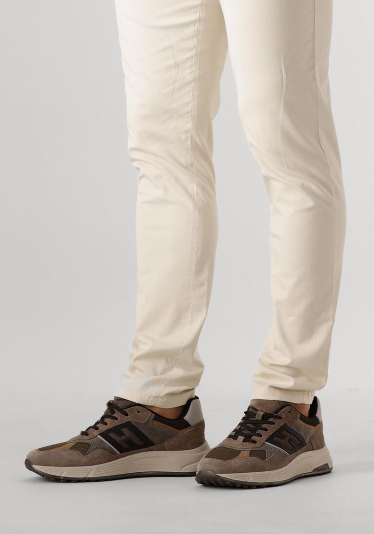 taupe hogan sneakers mesh combi runner