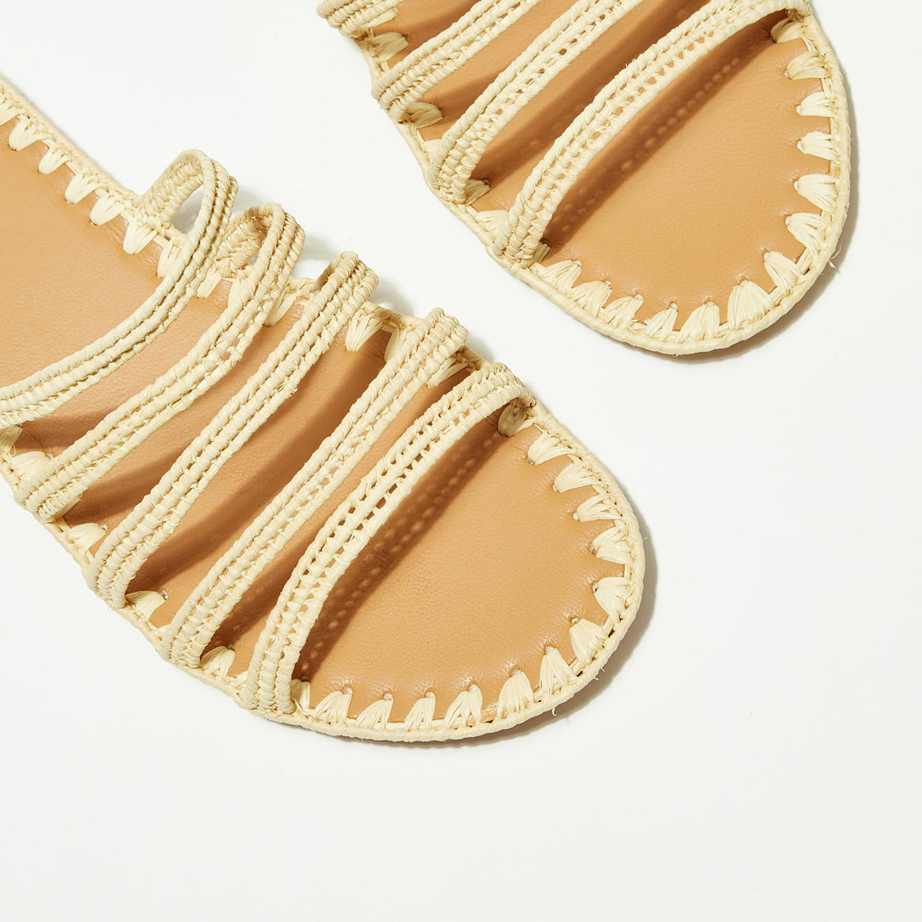 Quartier Latin Mules en Raphia naturelles