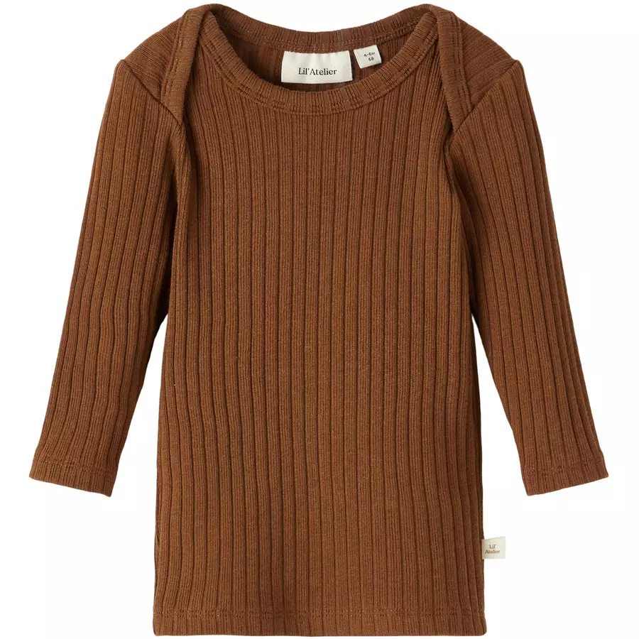 Lil'Atelier Langarmshirt Nbnikar Cambridge Brown