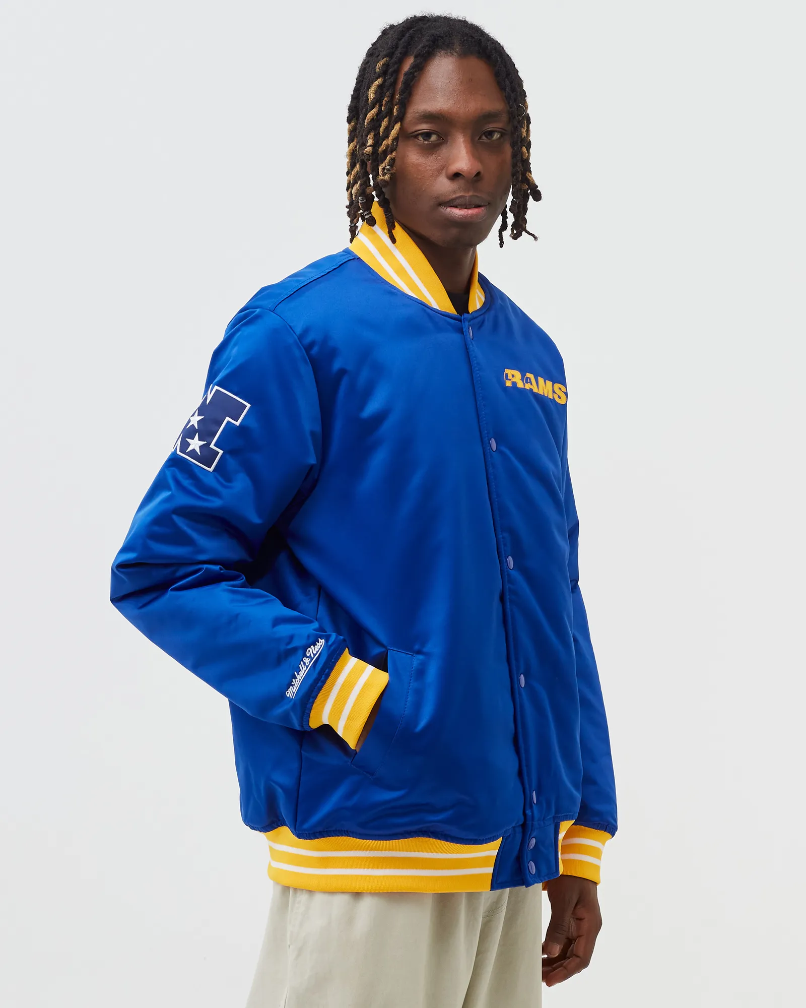 Mitchell & Ness NFL Heavyweight Satin Jacket Los Angeles Rams