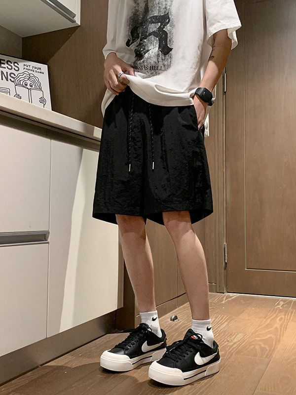 Obikan - Mid Rise Plain Shorts