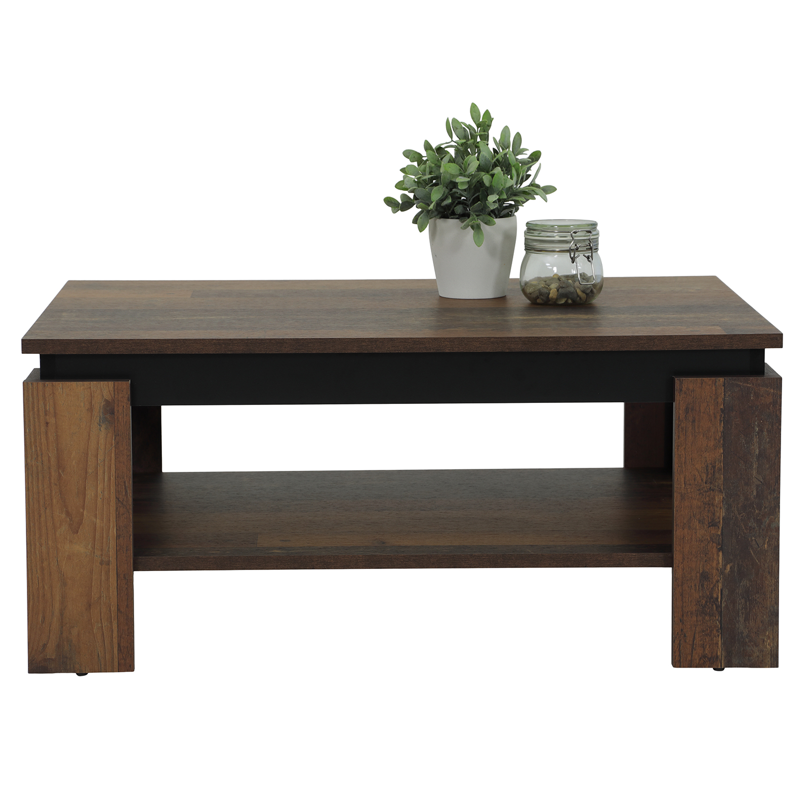 Couchtisch - Oldwood - schwarz - 90 cm