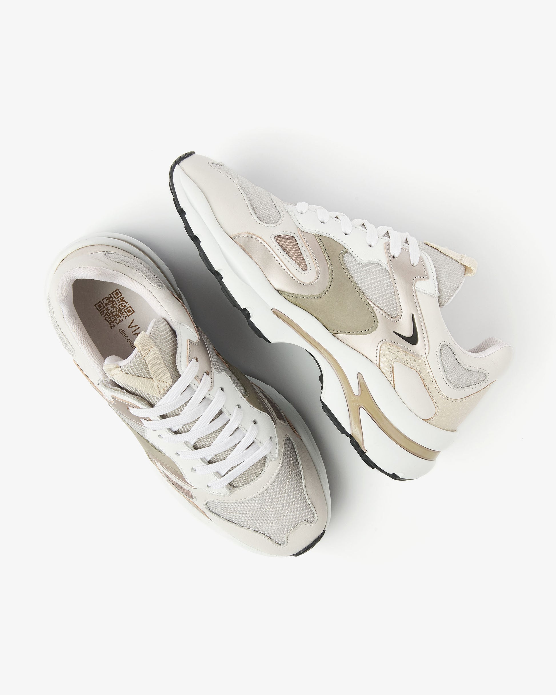 VIA VAI beige dames sneakers Vesper Due