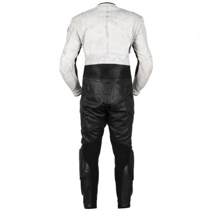 Combinaison Helstons STIRLING SUIT CUIR PLAIN - Noir / Blanc