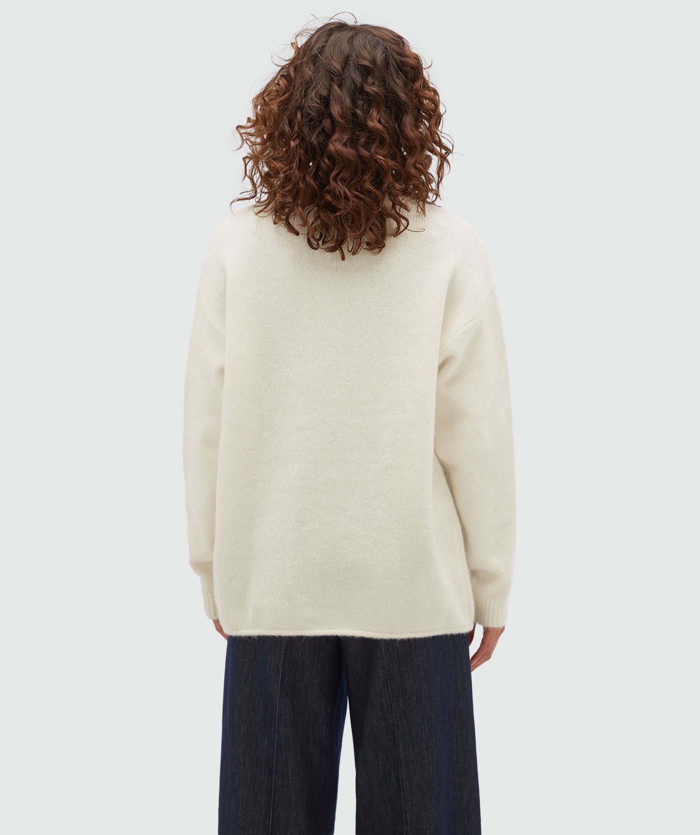 JV-ELINA oversized sweater met wol - cocoon white