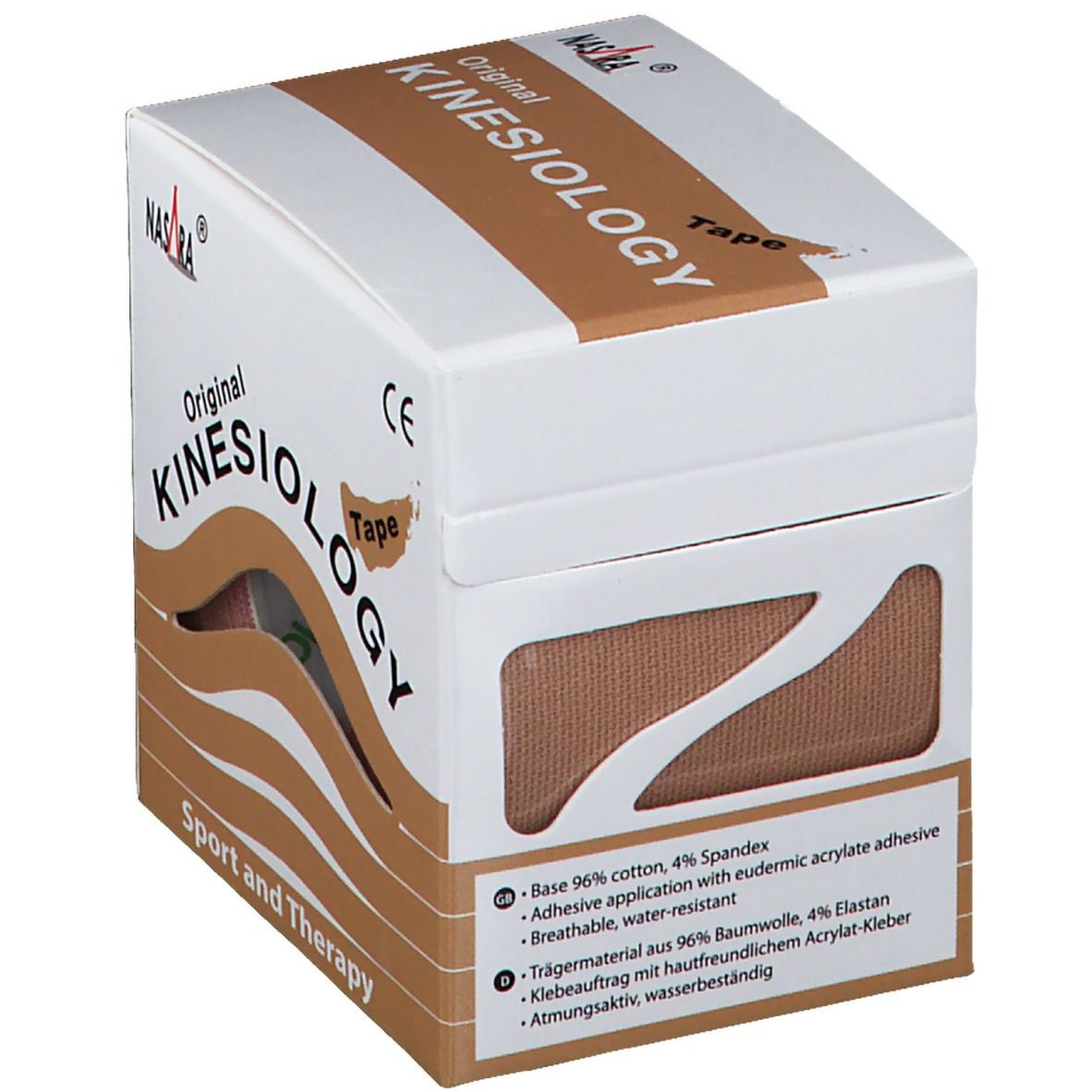 NASARA® Kinesiology-Tape classic 5 cm x 5 m Rolle Beige