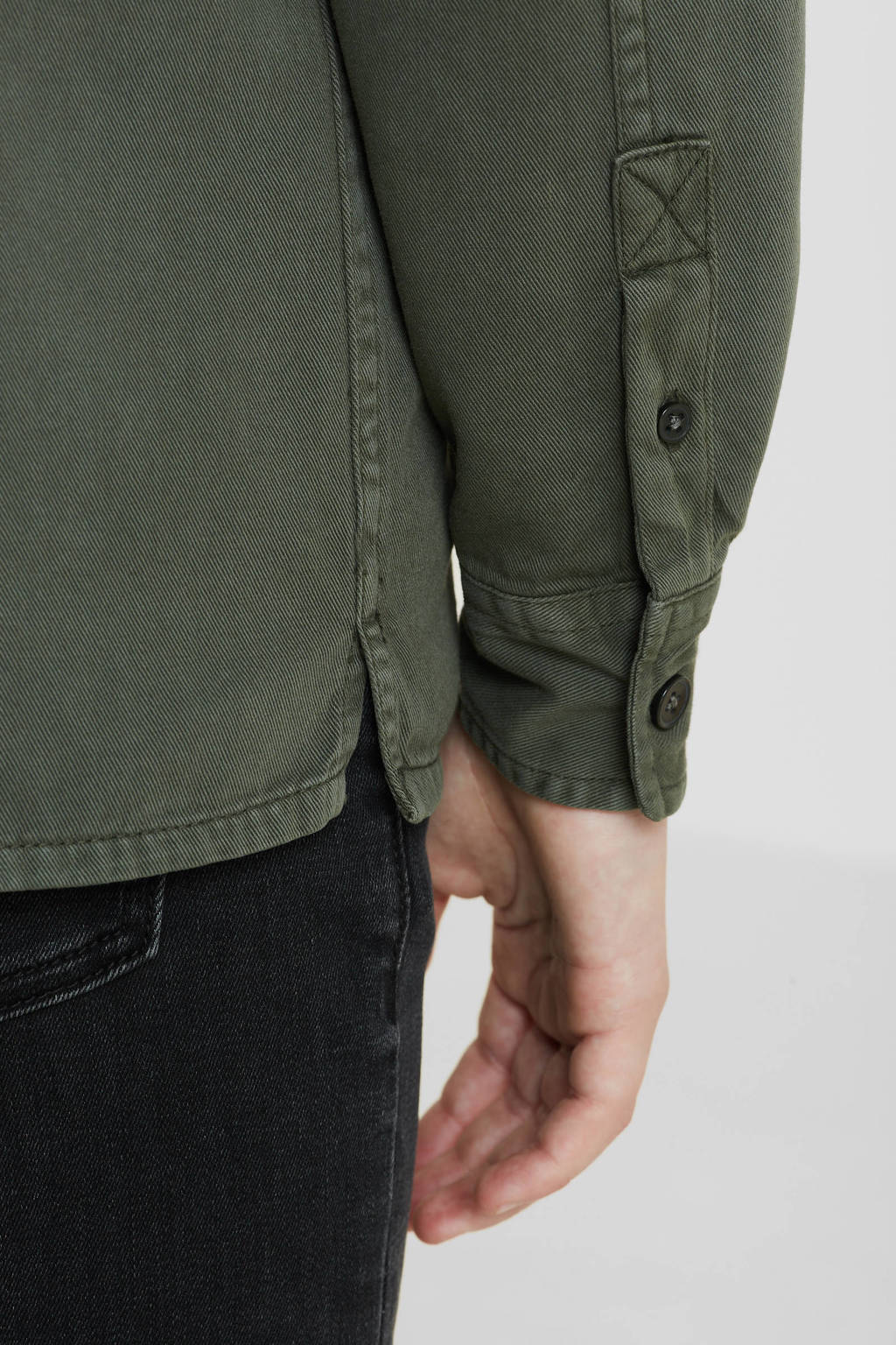 anytime twill overhemd khaki