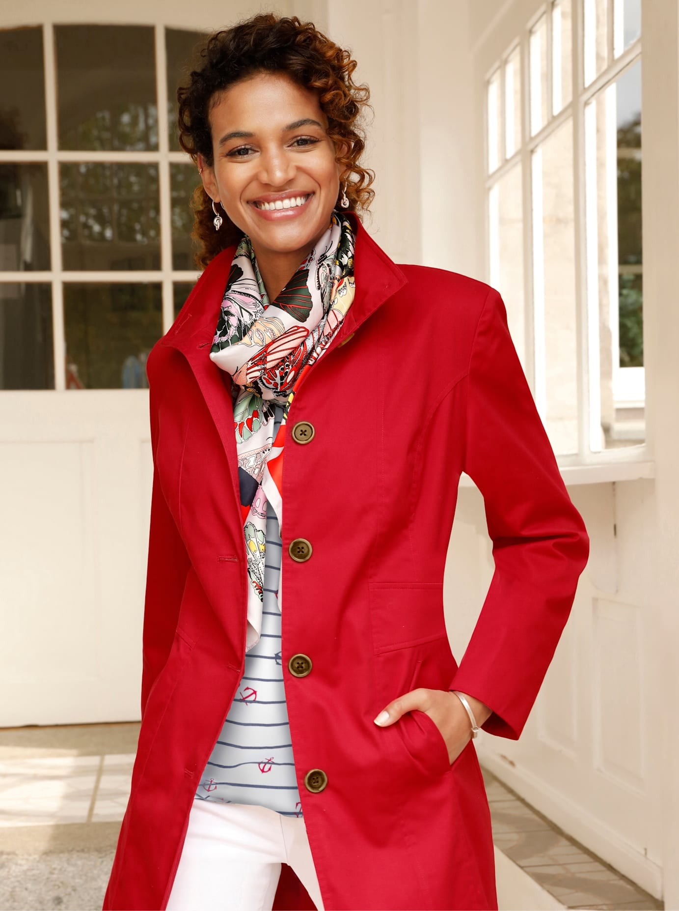 Casual Looks Langjacke ohne Kapuze