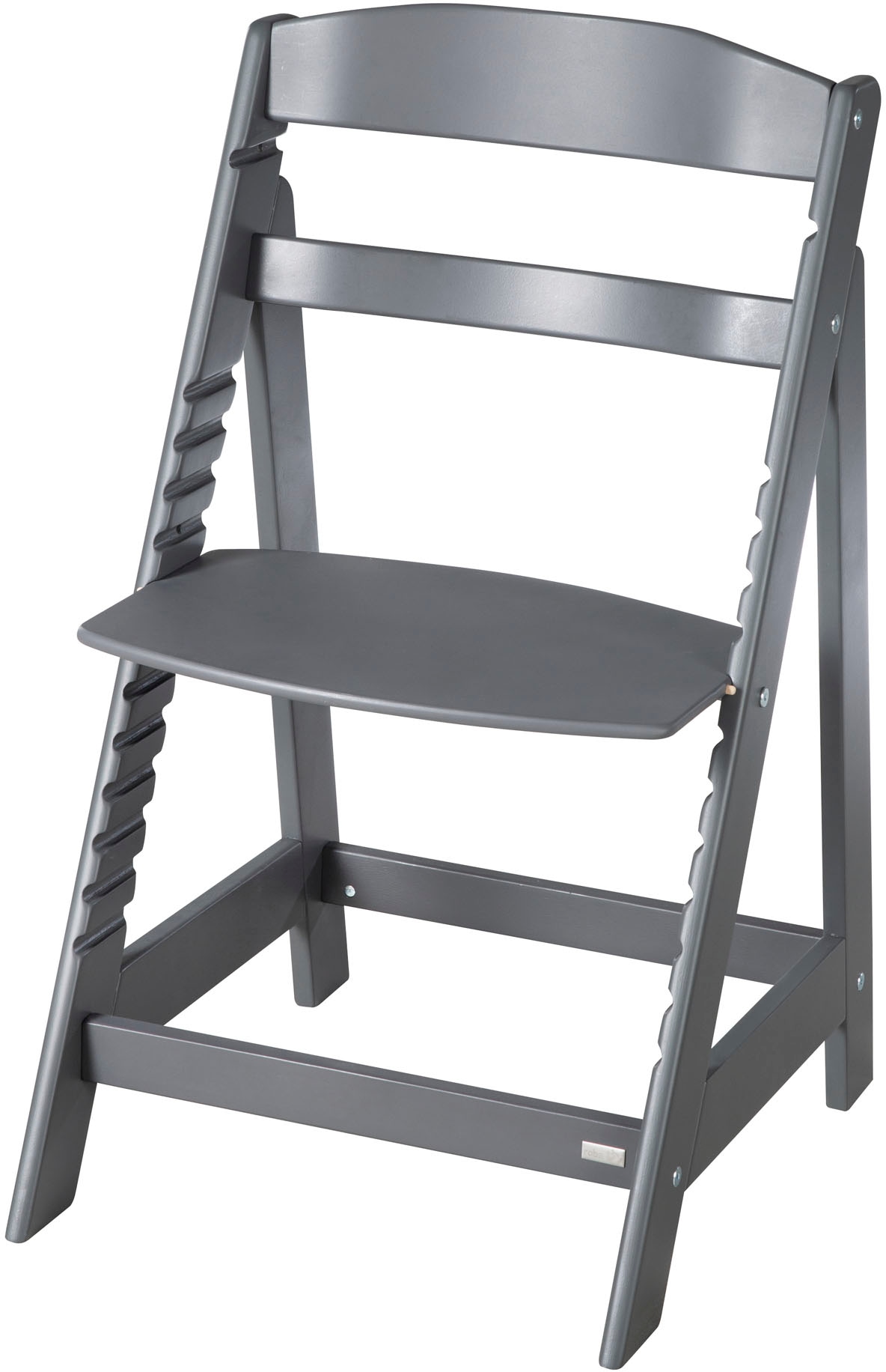 roba® Hochstuhl »Born Up, anthrazit, mit Neugeborenen-Aufsatz, graphite gesteppt« (Set)