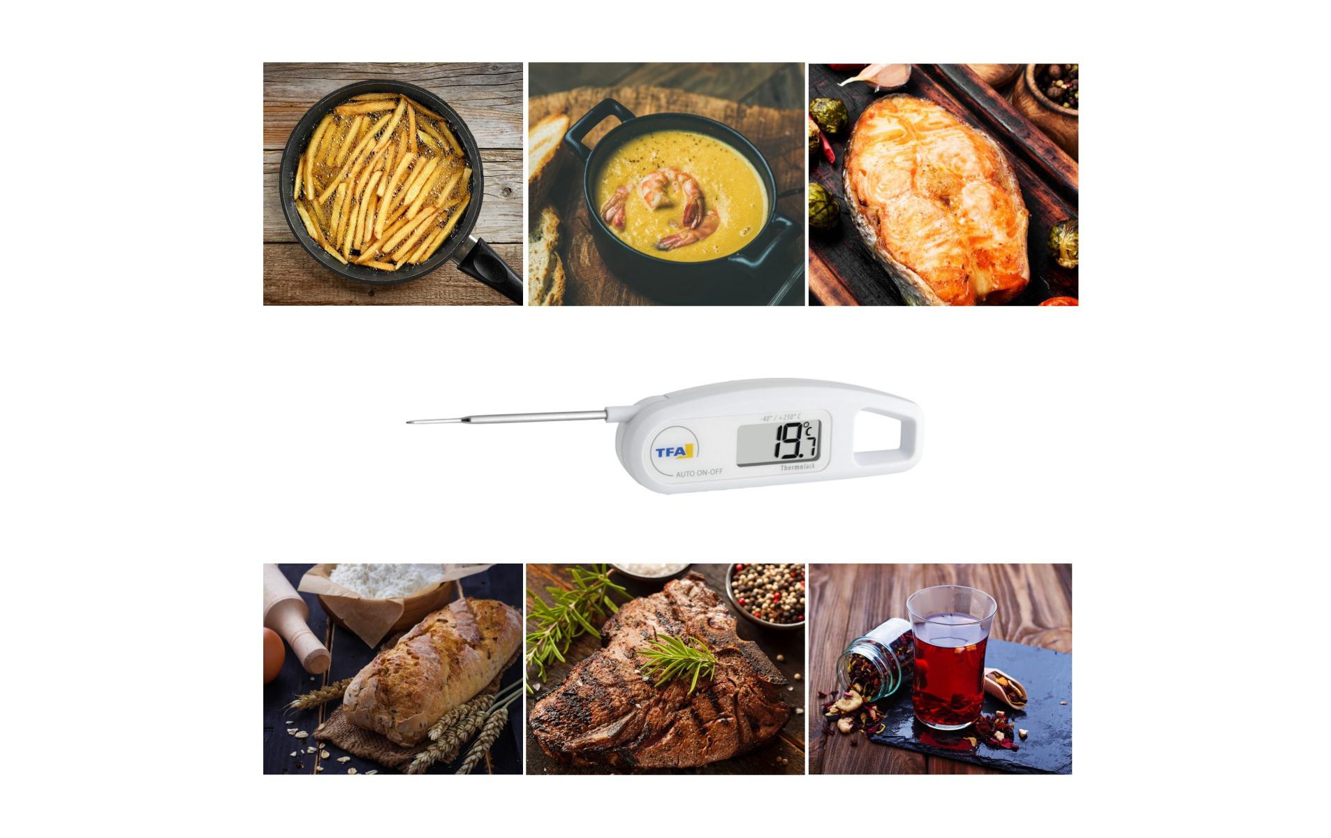 Einstichthermometer THERMO JACK, WeissDigitales Einstichthermometer