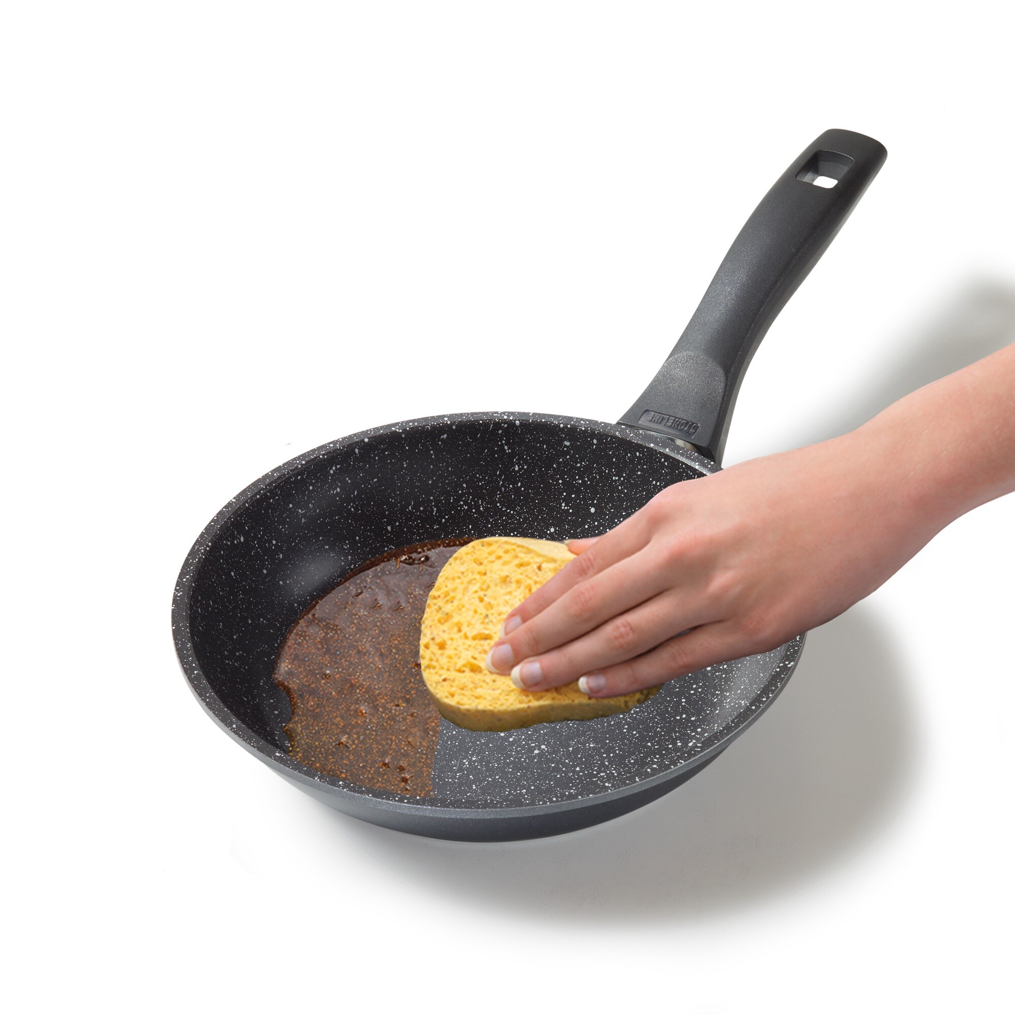 STONELINE® Bratpfanne 24 cm, Aluguss antihaftbeschichtete Pfanne, Backofen & Induktion geeignet