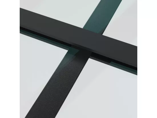 Porte coulissante et quincaillerie Verre et Aluminium 90x205 cm
