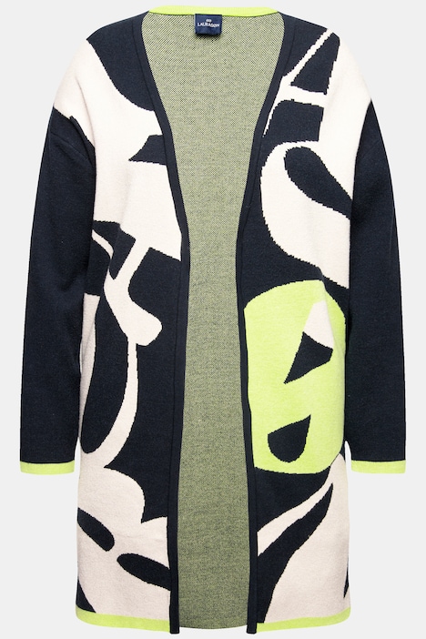 Strickjacke, Langarm, offene Form