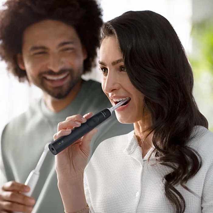 Brosses à dents électriques - Sonicare 3000 - Rose & noir - 4 accessoires